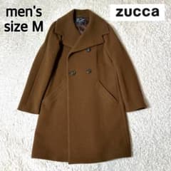 【未使用級】zucca ウールダブルブレストチェスターコート ブラウン Mサイズ m83217569665_1.jpg?1765144697
