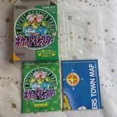 し*。様 任天堂 ゲームボーイ ポケットモンスター 緑 箱・説明書・マップ付のサムネイル