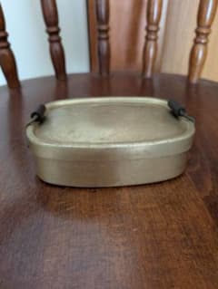 Retro Aluminum Lunch Box, Oval Shape