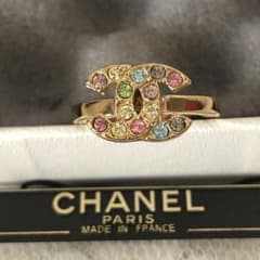 CHANEL シャネル カラフル ストーン ゴールド リング 正規品 - メルカリ