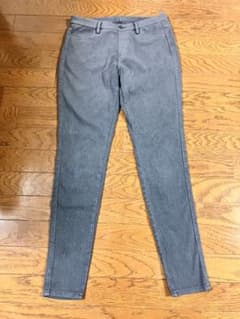 UNIQLO スリムストレッチパンツ グレー Lサイズ