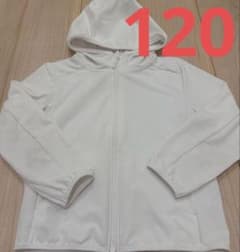 UNIQLO キッズ エアリズム UVカット パーカー 120cm ホワイト白のサムネイル