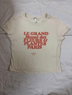 H&M ロゴプリント 半袖Tシャツ ベージュのサムネイル