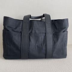 HERMESエルメストートバッグアカプルコ黒MMボストンバッグナイロン 
