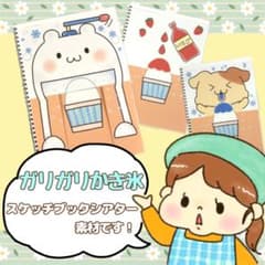 【素材】ガリガリかき氷　夏の定番手遊び　【スケッチブックシアター】のサムネイル