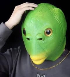 半魚人　緑魚人　マスク　被り物　パーティーグッズ　コスプレ　お面のサムネイル
