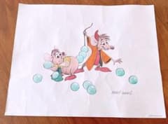 廃盤品 ディズニー シンデレラ ガス&ジャック リトグラフ 絵画 複製