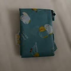 インコ柄 エコバッグ 折りたたみ ファスナー付きのサムネイル