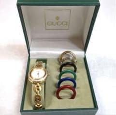 GUCCI グッチチェンジベゼル1200 6色 ゴールド 時計 箱付き稼動品