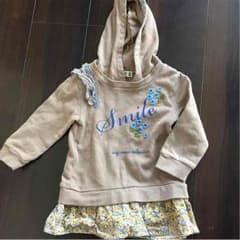 laundry0405様専用‼︎ラグマート ワンピース パーカー 90のサムネイル