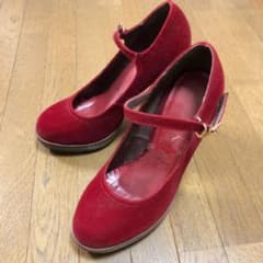 パンプス 赤 ヒールのサムネイル
