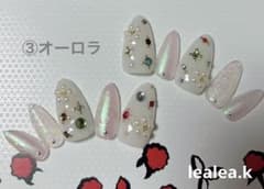 ③オーロラ×ストーン・パールネイルのサムネイル
