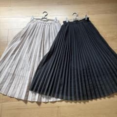 プリーツロングスカート 2枚セットのサムネイル