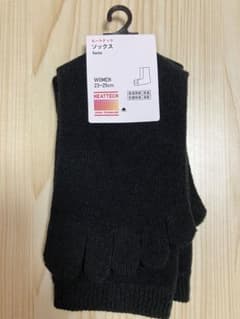 UNIQLO/HEATTECH/五本指ソックス /ブラック/黒/23-25cmのサムネイル