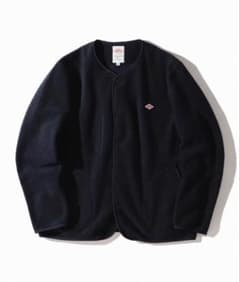 タグ付き新品 ブラック 34 DANTON フリース ノーカラージャケット