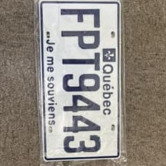 Québec ナンバープレート FPT9443のサムネイル