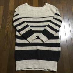 ボーダーニットチュニック★美品のサムネイル