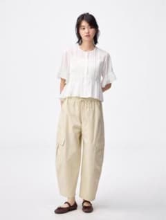 GU レースフリルブラウス(半袖) XXL ホワイトのサムネイル