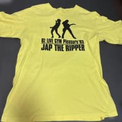 【*キ様 B'z ライブtシャツ レトロ　黄色　Ｌサイズ B'z ライブtシャツ レトロ 黄色 Lサイズ - メルカリ