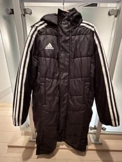 adidas フード付きベンチコート 黒のサムネイル