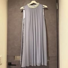 結婚式　卒業式　アイスブルー　ノースリーブ　パーティードレスのサムネイル