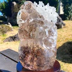 赤字SALE✲ 透明度抜群 ガーデンクォーツ【鑑賞石 海】天然石 庭園水晶 彫刻のサムネイル