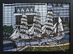 切り絵　帆船日本丸 切り絵 帆船日本丸 - メルカリ