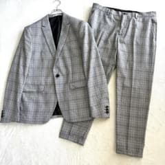 ZARA スーツ チェック柄 総柄 千鳥 セットアップ 総裏 EUR50/44 - メルカリ