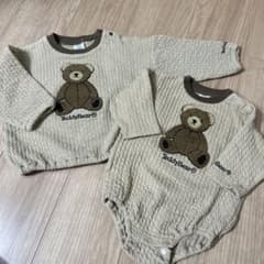週末セール★TeddyBear トレーナー & ロンパース2点セット　くま　ベアのサムネイル