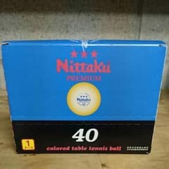 [新品]卓球　Nittaku　セルロイド3スターピン球（オレンジ）のサムネイル
