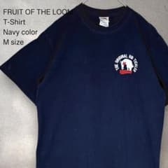 古着 Tシャツ バックプリント ネイビー FRUIT OF THE LOOMのサムネイル