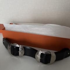 TOGA PULLA トーガプルラ メタル ダブルバックル コンチョ ベルト