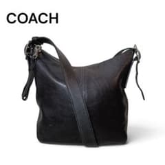COACH shoulder bag leather Black Y2K