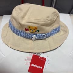 【新品タグ付】MIKI HOUSE ベビー帽子 日よけ付き 46-48cmのサムネイル