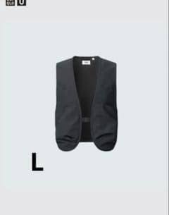 UNIQLO U ユニクロ ユーティリティベストブラックサイズLのサムネイル