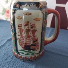 波佐見焼 林九郎釜 ビールジョッキ ビアジョッキ南蛮渡来船 - メルカリ