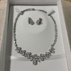ジルコニア ネックレス ＆ イヤリング　ブライダル　花嫁のサムネイル