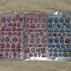 【正規品】サンリオ ボンボンドロップシール ちゅるきら 3種類セットのサムネイル