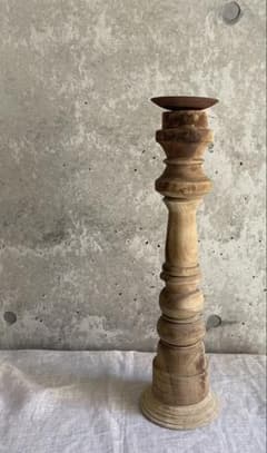 ヴィンテージ　木製　キャンドルスタンド　チーク材　C ヴィンテージ 木製 キャンドルスタンド チーク材 C - メルカリ