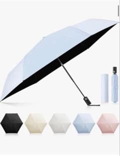 All-weather folding umbrella, automatic opening and closing, lightweight, sun-blocking, blue.