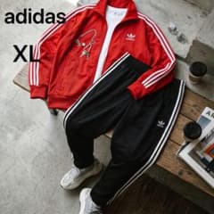 신품 adidas 파이어 버드 저지 상하 설정 XL 레드 블랙