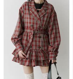 jouetie ヘムフリルトレンチミニワンピース 春服 レンチコート - メルカリ