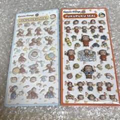 ジ*ル様 【新品未開封正規品】プクプクシール おさるのジョージ 2枚セットのサムネイル