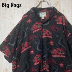 ビッグドッグス Big dogs アロハシャツ バイク レーヨン アメリカ古着