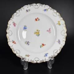 美品 マイセン散らし小花 シェルエッジ 19cm プレート1枚、1級品 美品 マイセン散らし小花 シェルエッジ 19cm プレート1枚、1級品