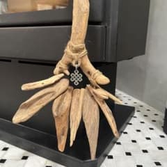 ハンドメイド流木アートドリームキャッチャー飾りのサムネイル