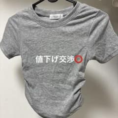 Friday night韓国服 リブカットソー 無地 Tシャツ グレーのサムネイル