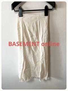 P1BASEMENT online 리넨 머메이드 스커트 SM