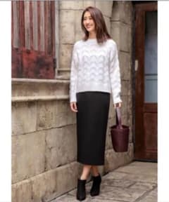 新品未使用 STYLEDELI腰周りゆったり厚地ポンチ82cmペンシルスカートCのサムネイル