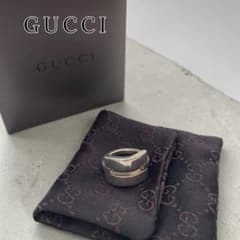 GUCCI グッチ カーブドプレート シルバーリング SV925 9号 - メルカリ